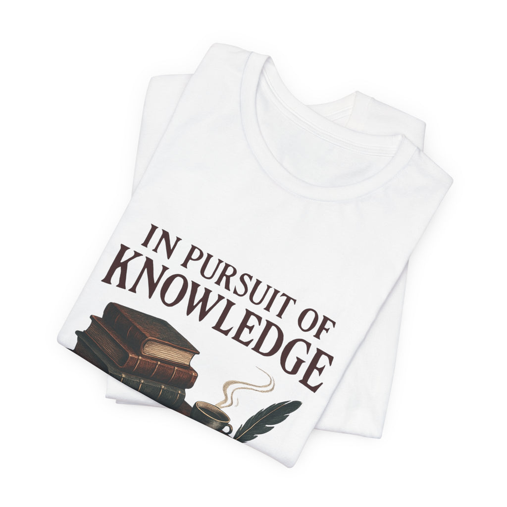 In Pursuit of Knowledge T-Shirt — Vintage Books & Quill Reading Tee