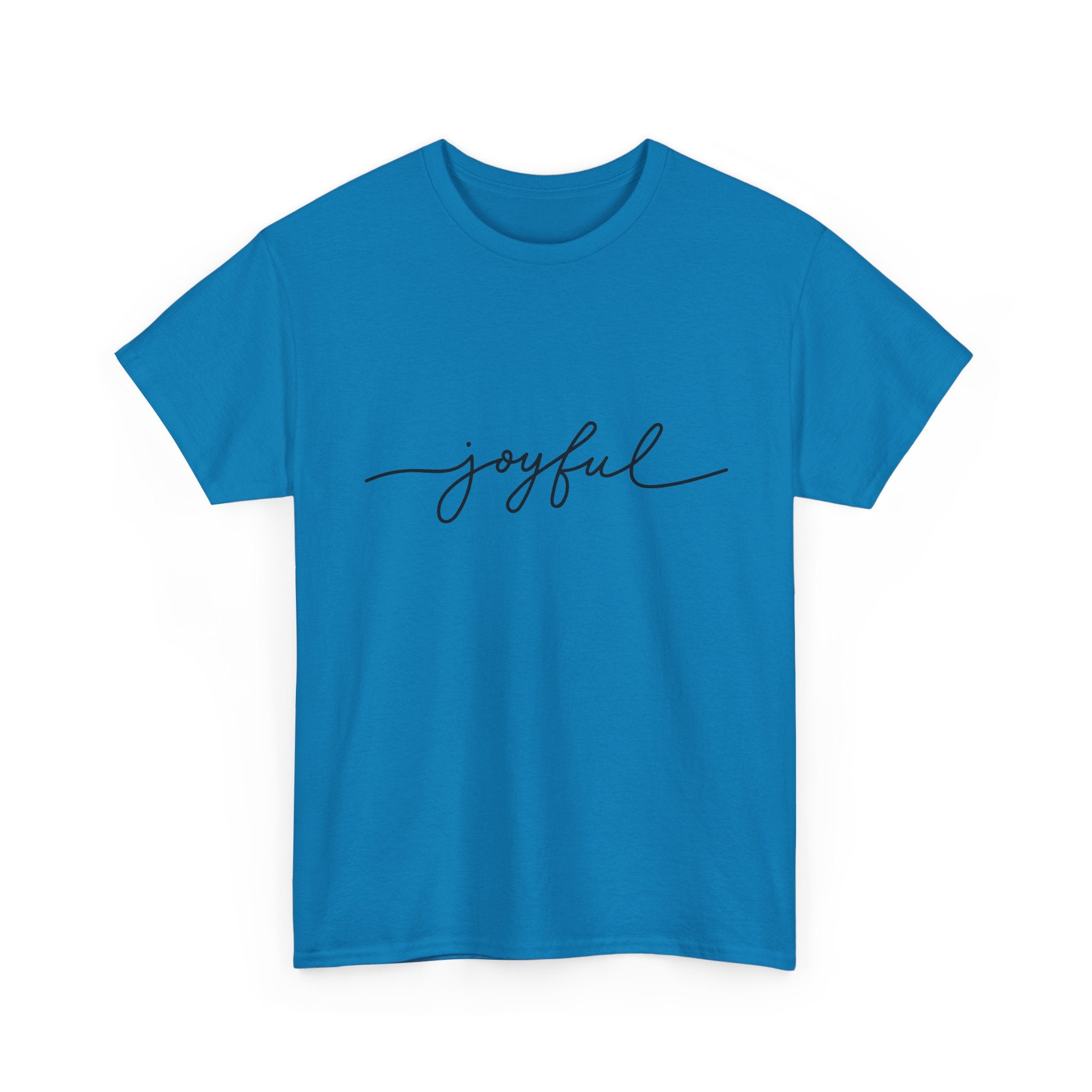Joyful Script T-Shirt — Minimalist Inspirational Tee
