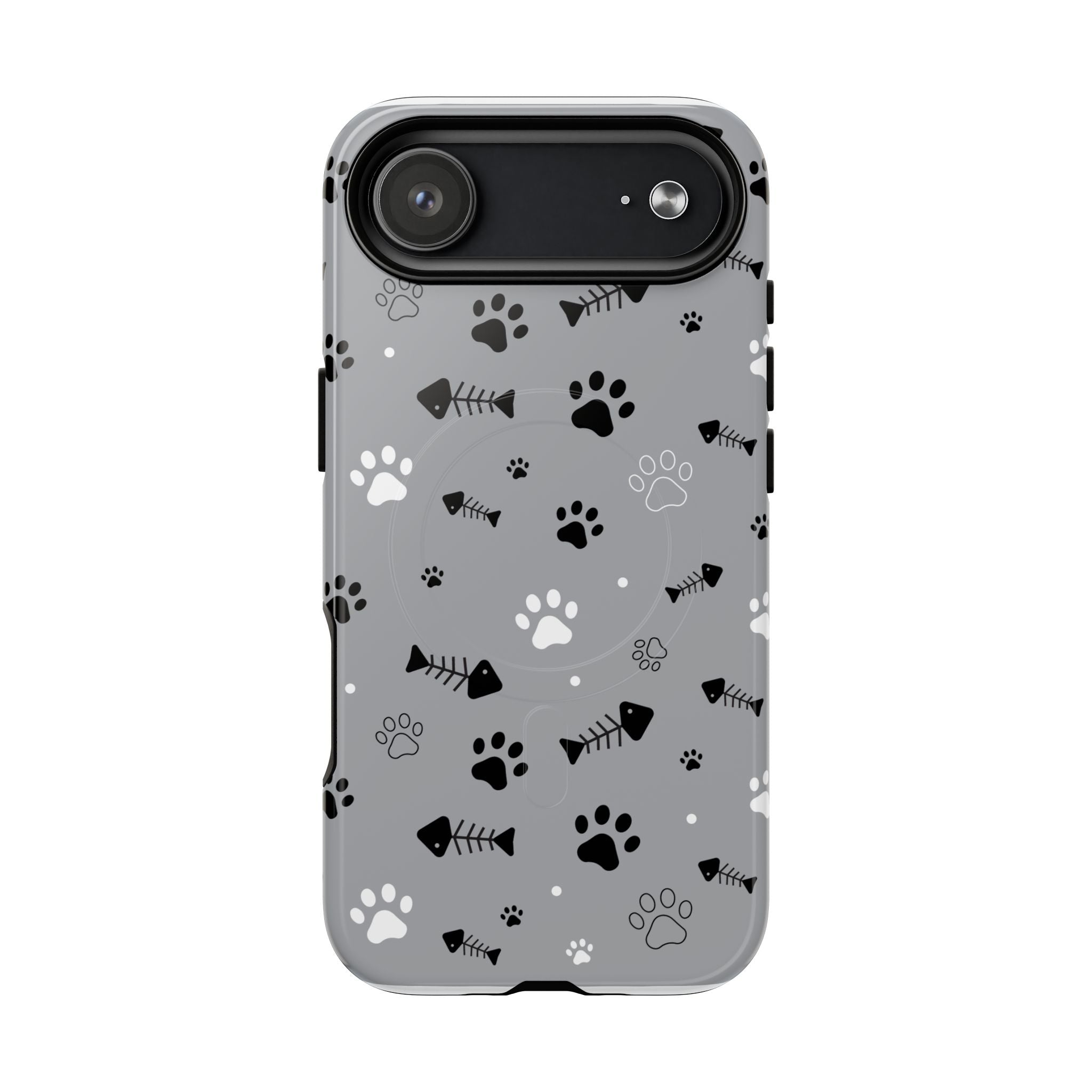 Cat Paw & Fishbone Tough Magnetic Phone Case