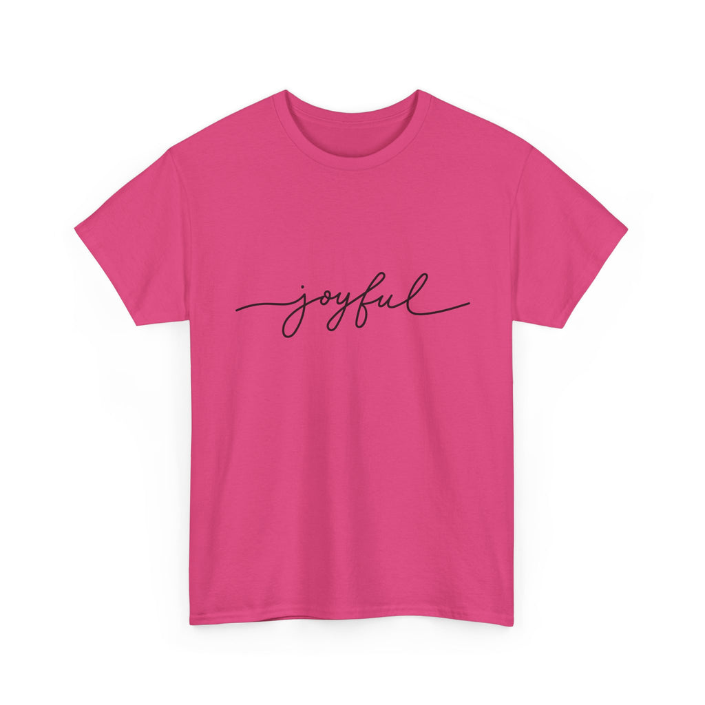 Joyful Script T-Shirt — Minimalist Inspirational Tee