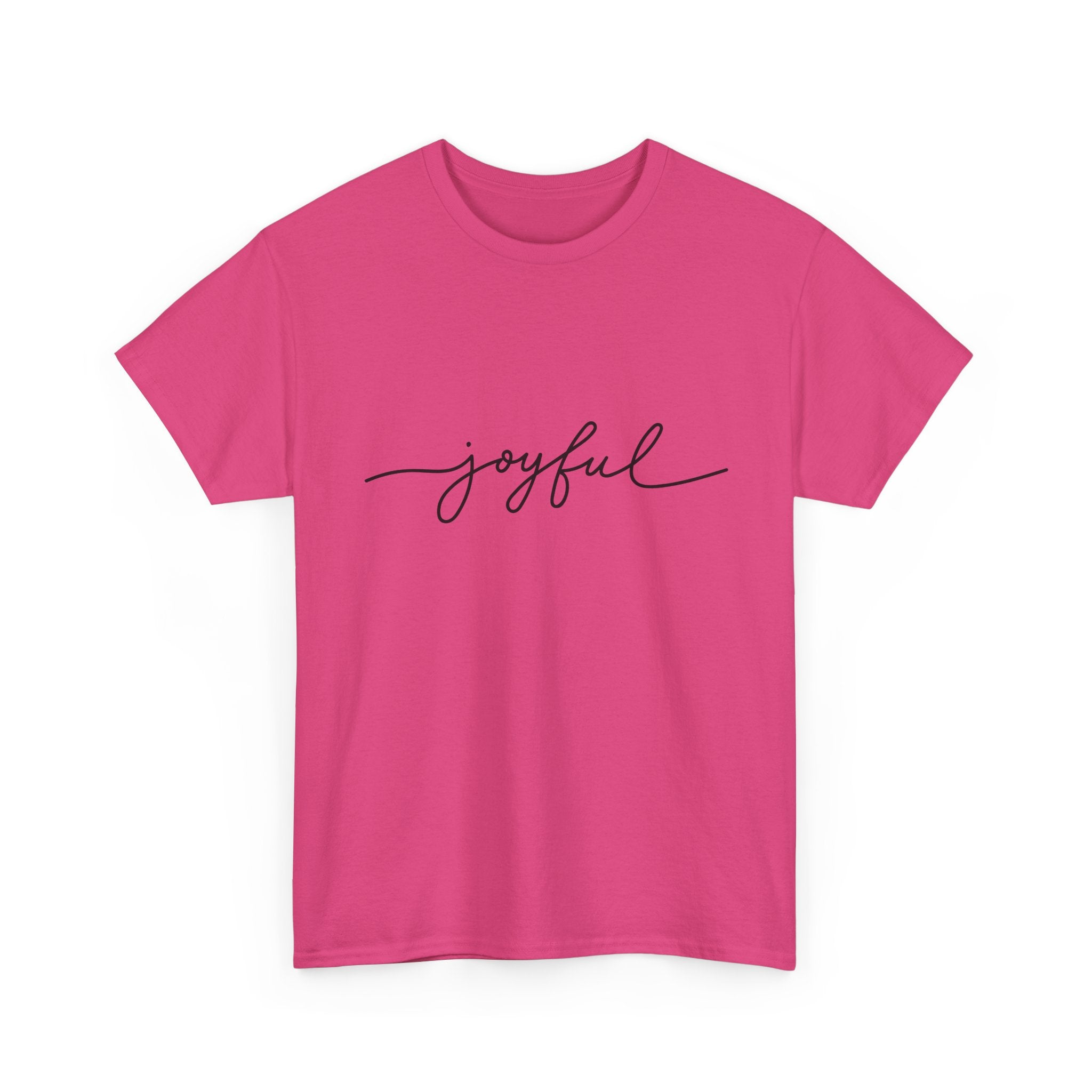 Joyful Script T-Shirt — Minimalist Inspirational Tee