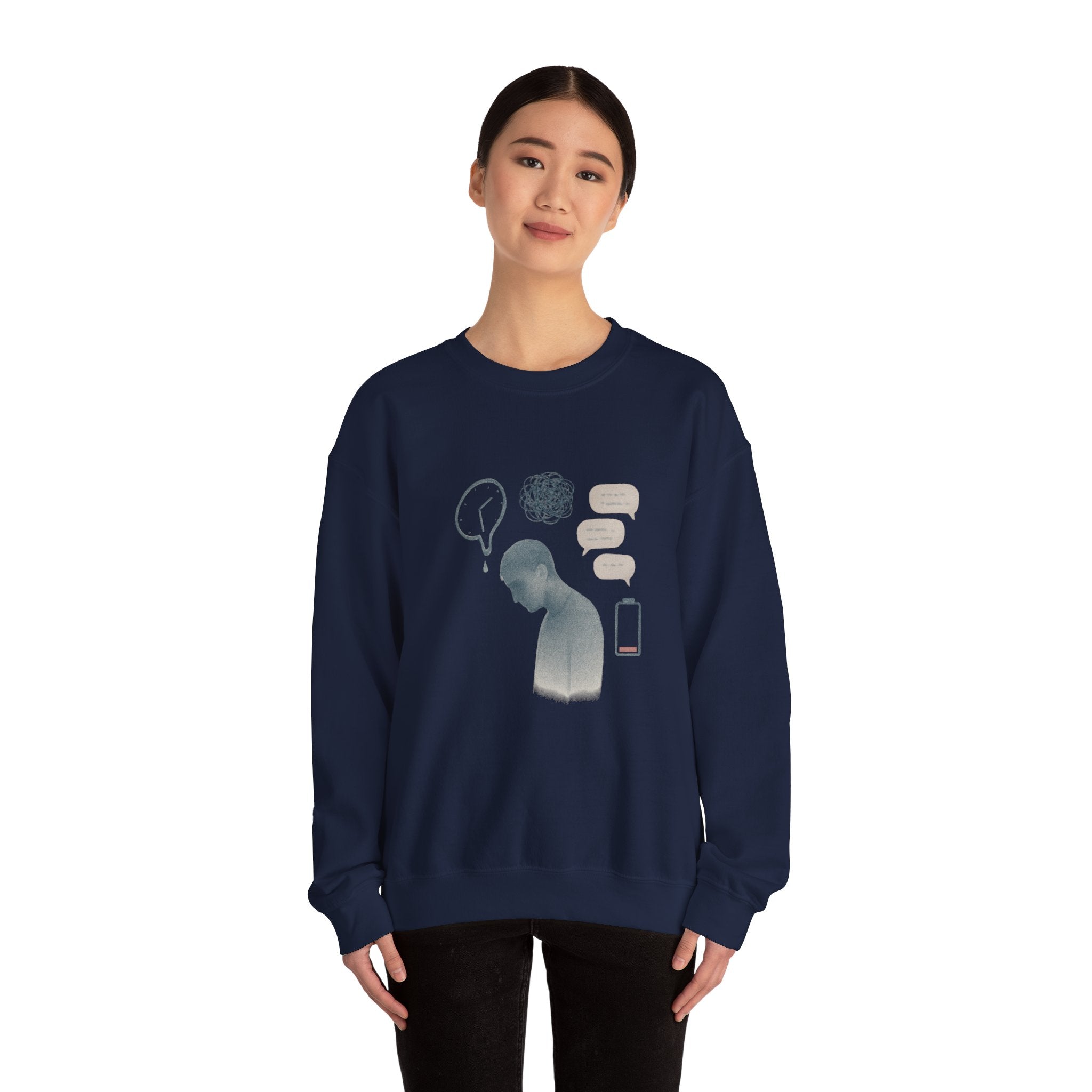 Crewneck Sweatshirt — Mental Health Awareness Silhouette