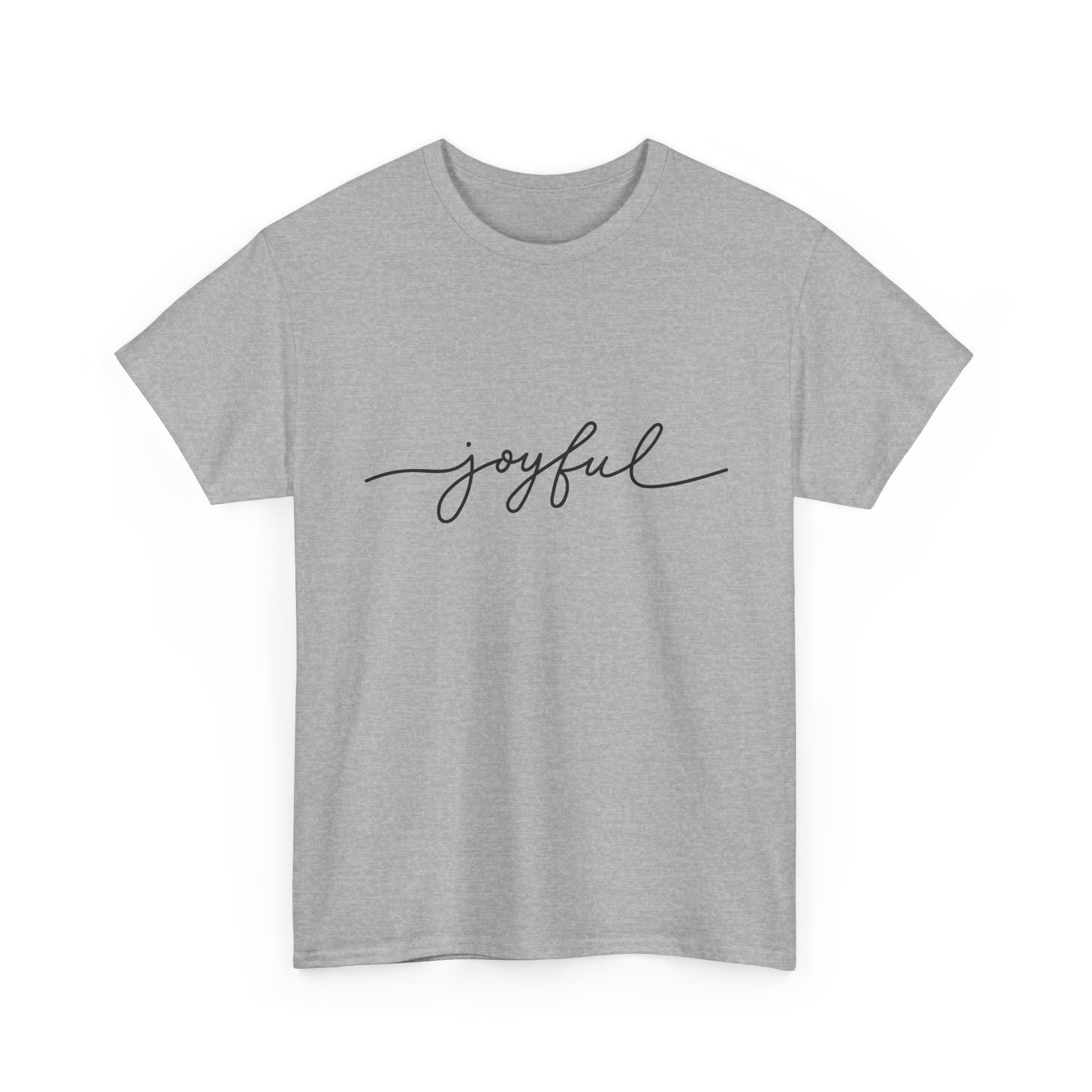 Joyful Script T-Shirt — Minimalist Inspirational Tee
