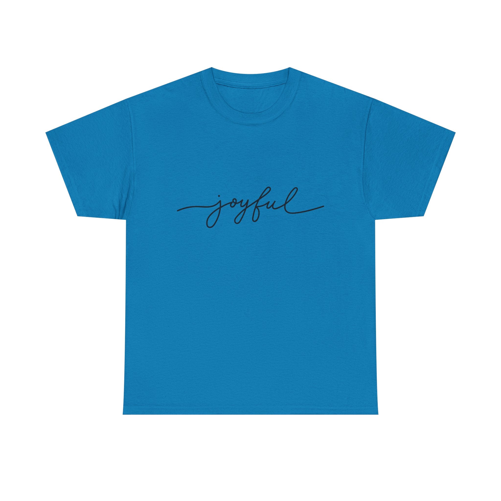 Joyful Script T-Shirt — Minimalist Inspirational Tee